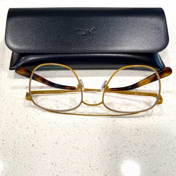 TIJN MUSTARD GOLD AVIATOR BLUE LIGHT GLASSES - Picture 4 of 4